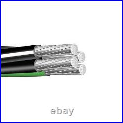 100' 4/0-4/0-2/0-4 Aluminum Mobile Home Feeder Cable Direct Burial Wire 600V