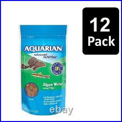 12 x 255g Aquarian Algae Wafers Pleco Bottom Feeder Nutrition Food Fish Tank Aqu