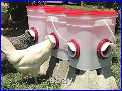 20Lb Bpa-Free Chicken Feeder with Large Ports Includes Lid, Anti-Roost Cone, P