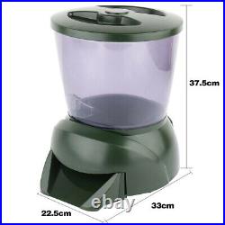 2X Automatic Pond Fish Feeder Koi Feed Holiday Food Timer Auto Pellets Dispenser