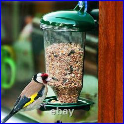 2X Bird Feeder Window Ledge Wildlife Pet Feeding Station Nature Plastic Outdoor