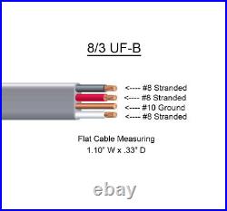 8/3 UF-B x 125' Southwire Underground Feeder Cable