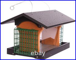 Amish-Made Deluxe Bird Feeder with Suet Holder, Eco-Friendly Poly-Wood