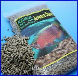 Aquariux premium arowana oscar sinking tropical fish food pro fishfeed pellets