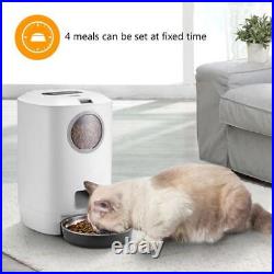 Auto Pet Food Dispenser 10s Voice Recorder Timed Feeder for and Dogs Durable
