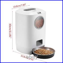 Auto Pet Food Dispenser 10s Voice Recorder Timed Feeder for and Dogs Durable