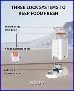 Automatic Cat Feeder, 2.4GHz Auto Cat Feeder with App Control 3L, Low