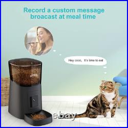 Automatic Cat Feeder, MYPIN 6L WiFi Video Pet Black Feeder