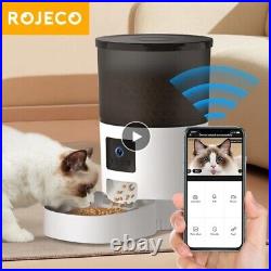 Automatic Pet Feeder With Video Cam Cat & Dog Food Dispenser Smart Voice Record