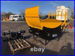 Bale unroller / feeder / straw bedder, two side connection for any loader