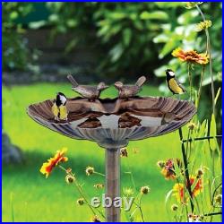 Bird Bath & Feeder Traditional Pedestal Free Standing Garden Bird Outdoor Table