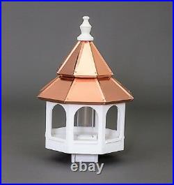 Bird Feeder Amish handmade handcrafted Double copper top X-Large 27