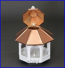 Bird Feeder Amish handmade handcrafted Double copper top X-Large 27