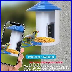 Bird Feeder Camera Wireless Wi-Fi Solar Power 1080p Video Recorder
