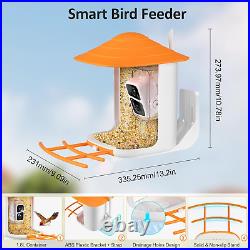 Bird Feeder with Camera, Smart Bird Feeder Camera Wireless Bird Box Camera, Auto