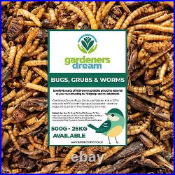 Bugs, Grubs & Worms Wild Bird Food High Protein Mix Dried Mealworm Feed Bag