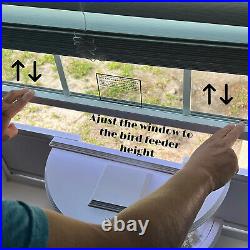 Clear view window bird feeder with a 180° View from inside your house