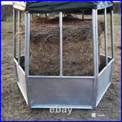 Covered horse feeder Galvanised with 12 feed openings and tarp roof. £420+VAT