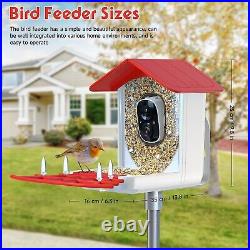 Cozion Smart Bird Feeder Camera, Bird Feeder with Solar, AI Identify Bird Specie