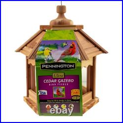 Cute Gazebo Wild Bird Feeder, Cedar Wood, 3 Lb. Hopper Capacity
