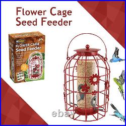 Decorative Flower Cage Squirrel Resistant Proof Guard Wild Bird Feeder Nut