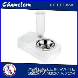 Dog Cat Double Bowl Automatic Pet Feeder Water Dispenser