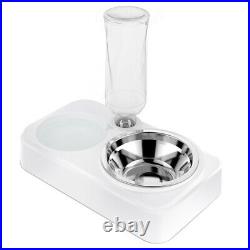 Dog Cat Double Bowl Automatic Pet Feeder Water Dispenser