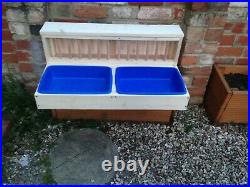 Double Rabbit hay feeder with litter trays