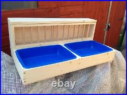 Double Rabbit hay feeder with litter trays