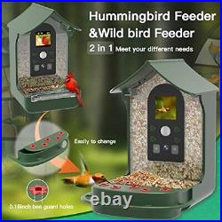 ESOXOFFORE Smart Bird Feeder with CameraHummingbird Feeder House with PIR Mot