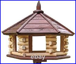 Exclusive Large Wooden Bird Table House, Feeder & House
