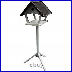 FLAMINGO Bird Table with Stand Tjorn 48x44x138 cm Light Grey Patio Bird Feede