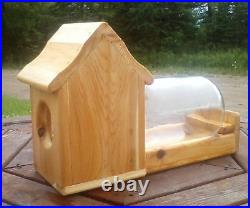 Fence Mount Gallon Glass Jar Squirrel Feeder cedar wood TBNUP #1