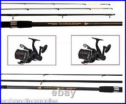 Float & Feeder Fishing Rods Plus Shakespeare Reels 8 ft Feeder & 12ft Float Rod
