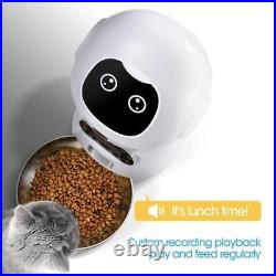 For Feeder for Indoor Pet Puppy Cute Robot Shape Design Up to 4 Meal