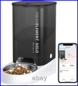 Fresh Element Solo Smart Automatic Cat Feeder with App Control, Stainless Stee