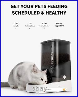 Fresh Element Solo Smart Automatic Cat Feeder with App Control, Stainless Stee