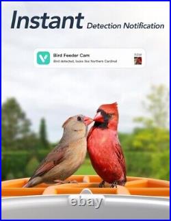GNCC Bird Feeder with Camera Wireless AI Identify Bird Species, Smart Outdoor