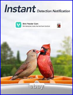 GNCC Bird Feeder with Camera Wireless AI Identify Bird Species, Smart Outdoor Bi