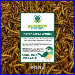 GardenersDream Dried Mealworms Nutritious Wild Garden Bird Food Treats Birds