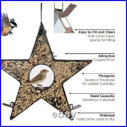 Good Directions Bird Feeder 4 lbs. Seed Capacity Star Fly-Thru Large Copper