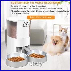 HoneyGuaridan 4.5L Automatic Cat Feeder for 2 Pets, Pet Food Dispenser for Cat