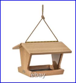 Hopper Bird Feeder Spruce Creek Collection In Natural Teak Recycled Plastic