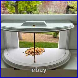 Indoor Bird Feeder White in-House 180° Clear View Window Feeder FREE SHIPPING