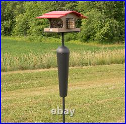 JCs Wildlife Tan Hopper and Suet Feeder with Feeder Cardinal Red Roof