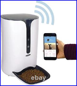 Koolatron Smart Audio Pet Feeder, 720p Video- Lentek Built-in WiFi Food Dispenser