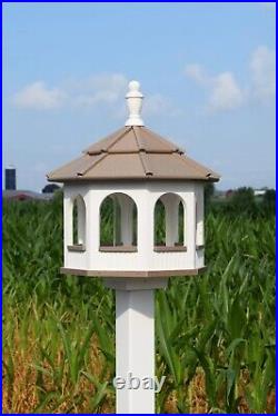 Large Gazebo Bird Feeder Made in USA Amish Handmade Octagon Poly