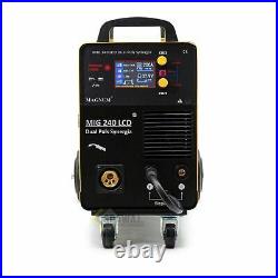 Magnum MIG/MAG TIG LCD DUAL PULSE SYNERGIE 3in1 Inverter Welder 200A 4x4 Feeder