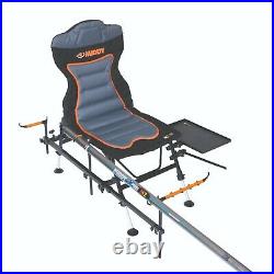 Middy Carp Fishing Chair Adjustable with Feeder arm Rests Side Tray Full Set Up
