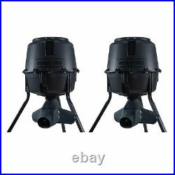 Moultrie 30 Gallon Drum Gravity Tripod Wild Game Fish & Deer Feeder (2 Pack)